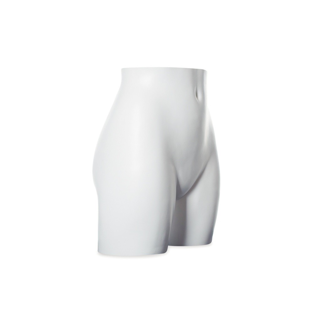 BINK - Plastic mannequin hips display, female, white recyclable plastic, pose 2020D_WH