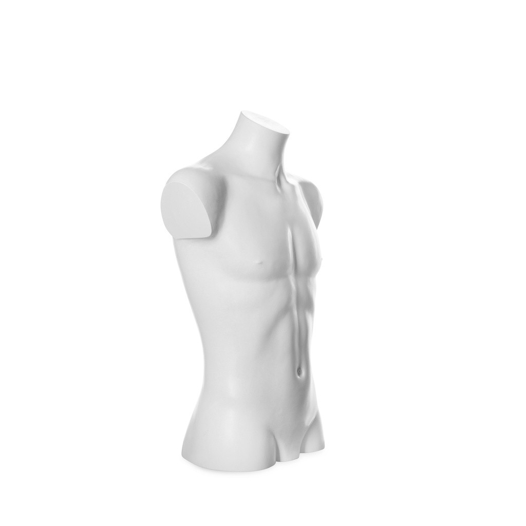 BINK - Plastic herenbuste, witte recycleerbare plastic, pose 2005UCE_WH