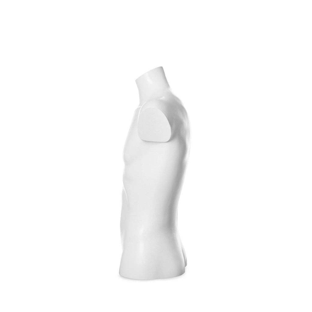 BINK - Plastic herenbuste, witte recycleerbare plastic, pose 2005UCE_WH