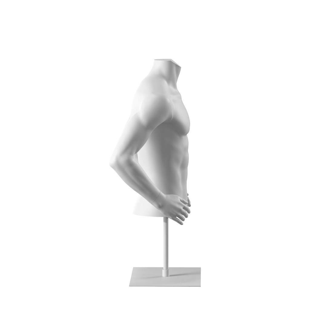 BINK - Torso hombre corto, blanco, incl.. base, Bio FRP