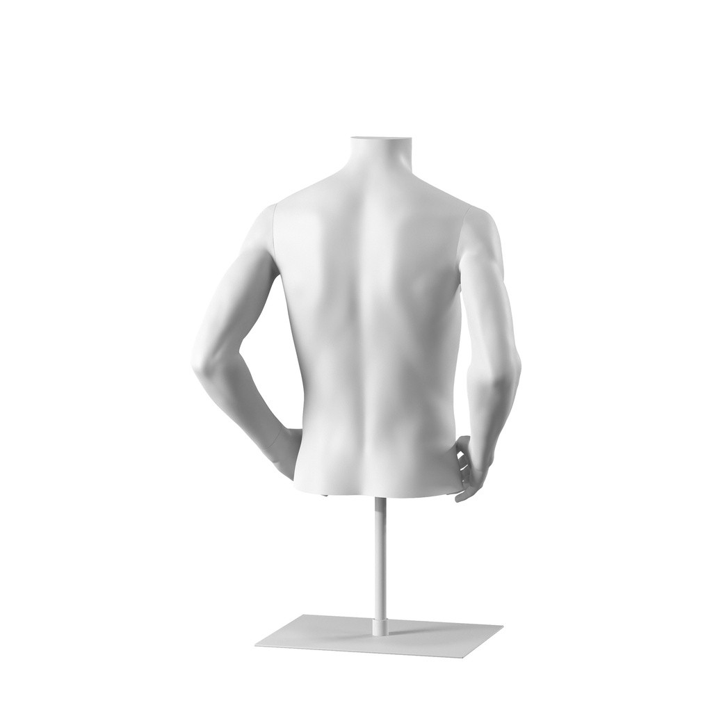 BINK - Torso hombre corto, blanco, incl.. base, Bio FRP