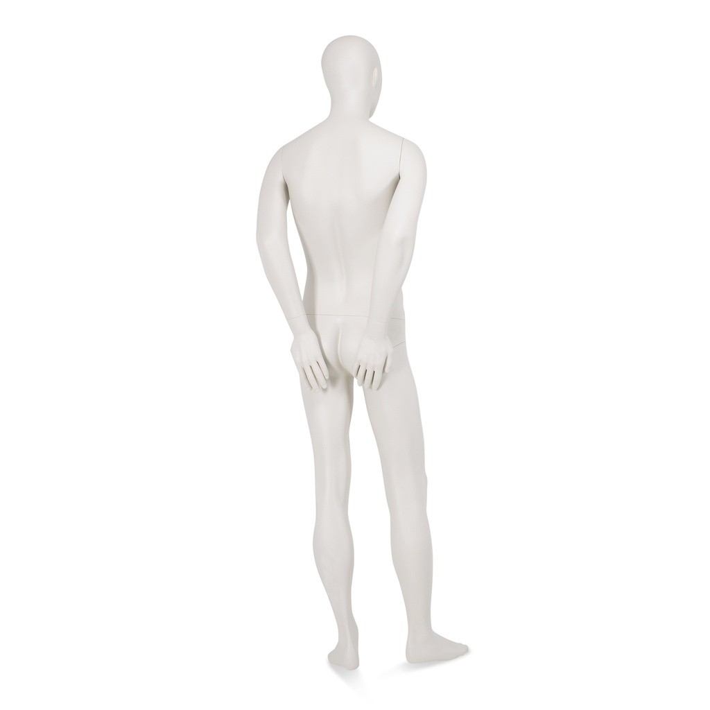 BINK - Male window mannequin w abstract head, greywhite