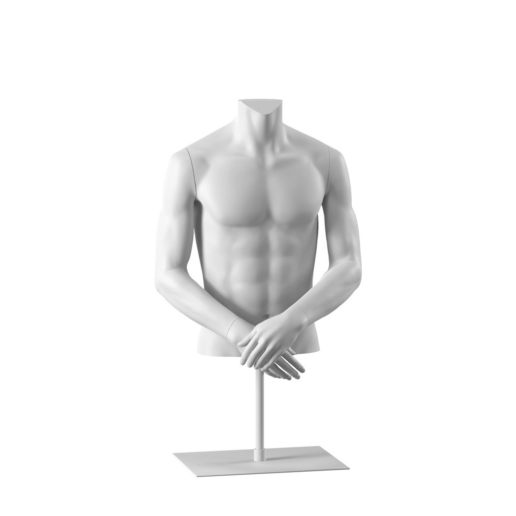 BINK - Torso hombre corto, blanco, incl.. base, Bio FRP