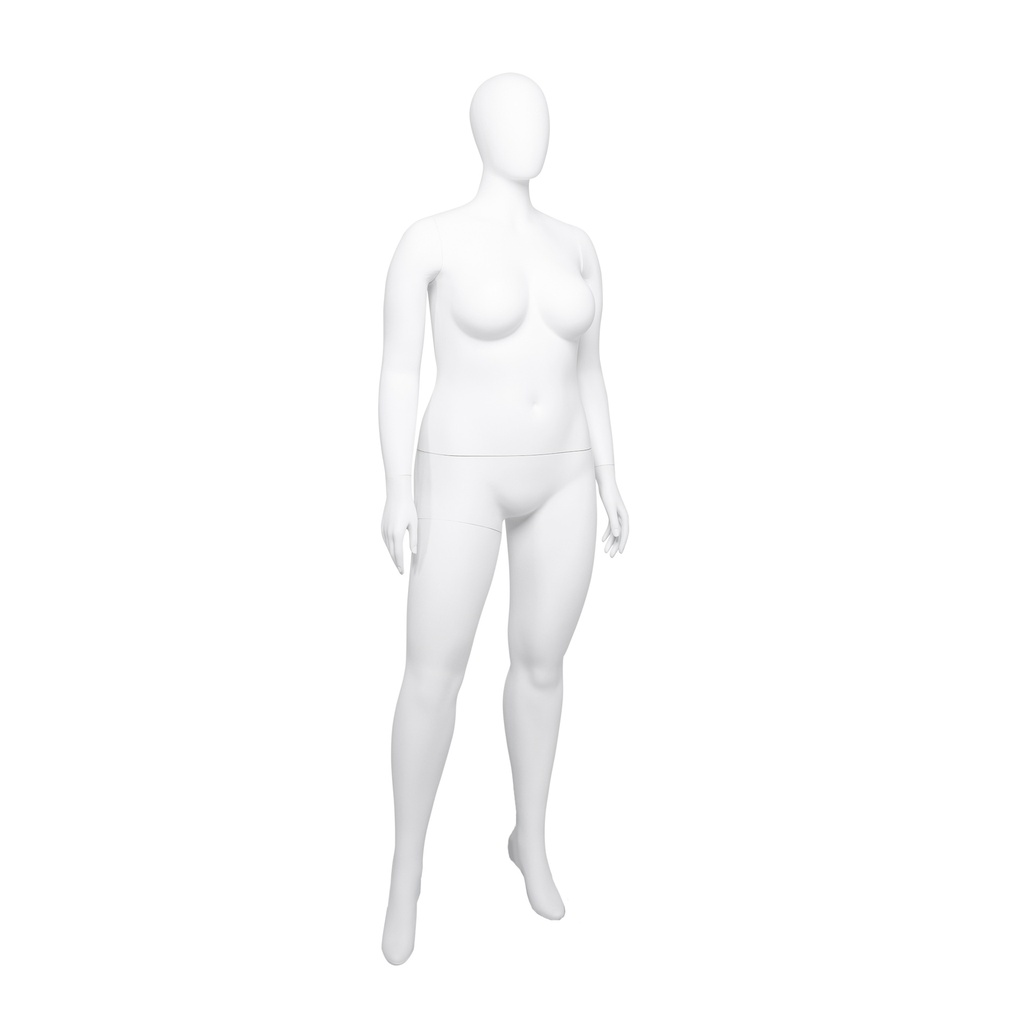 BINK - Plus size female display mannequin, ABS, white