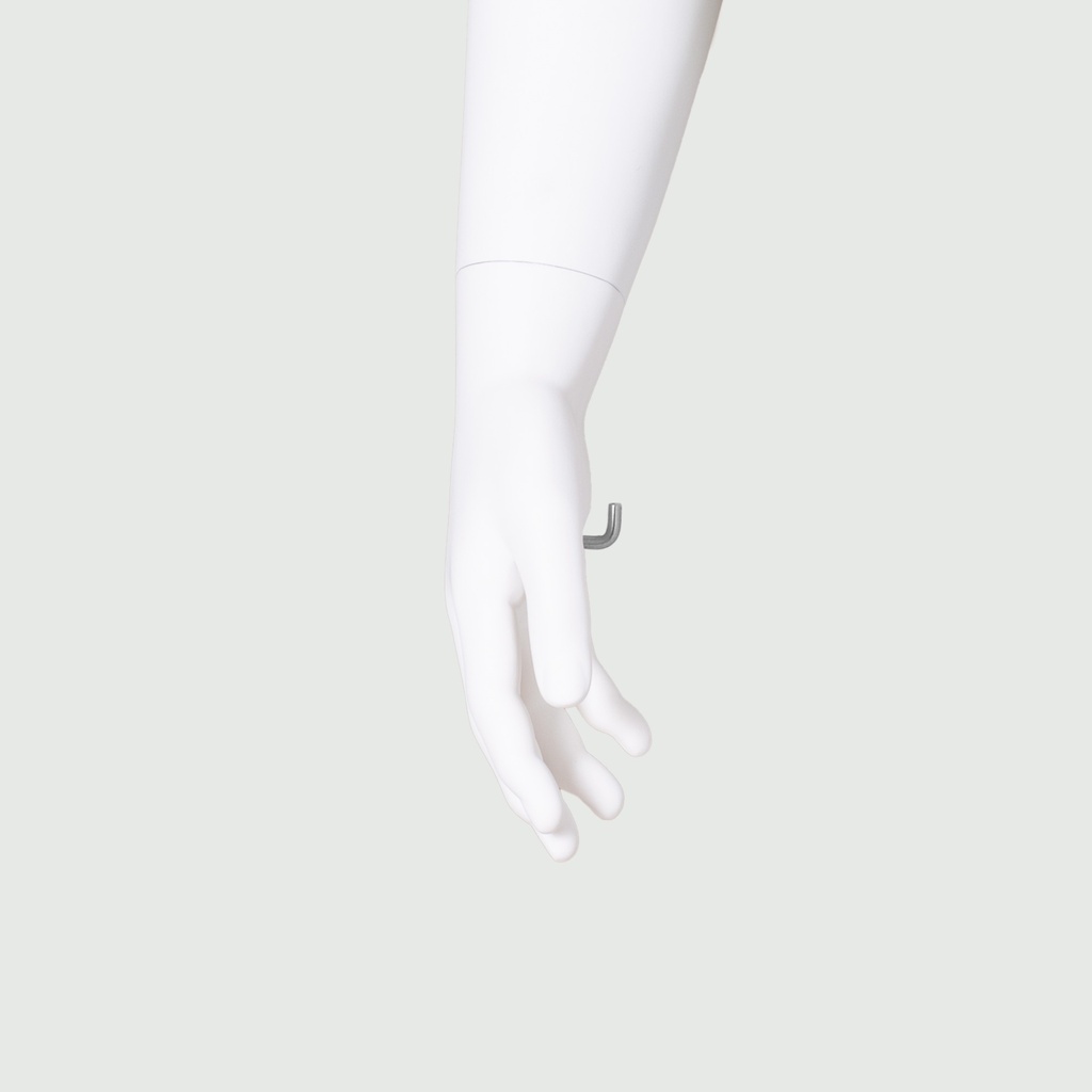 BINK - Maniquí hombre talla grande, cabeza semiabstracta, talla XXL, blanco mate, postura de pie 102