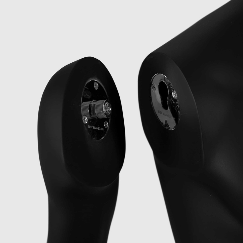 BINK - Male torso on stand, abstract head, black, pose 101