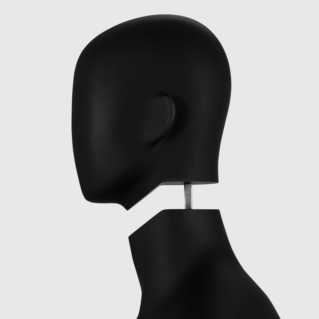 BINK - Male torso on stand, abstract head, black, pose 101