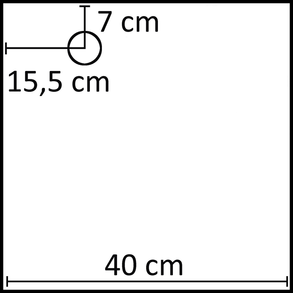 BINK - Square mannequin base 40x40cm, powdercoated steel mat white