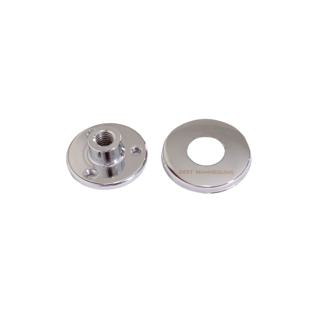 Connector voor voetplaat, chroom