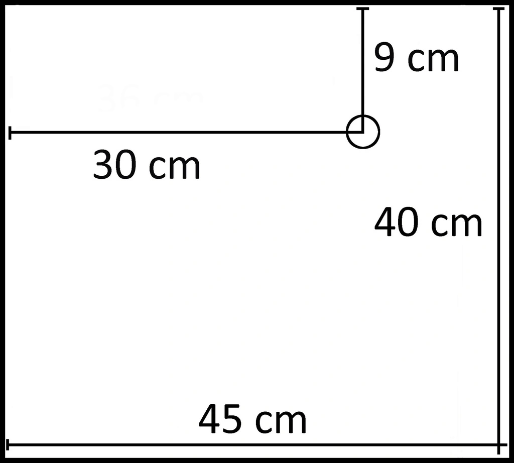 BINK - Rectangular mannequin base 45x40 cm, brushed stainless steel 