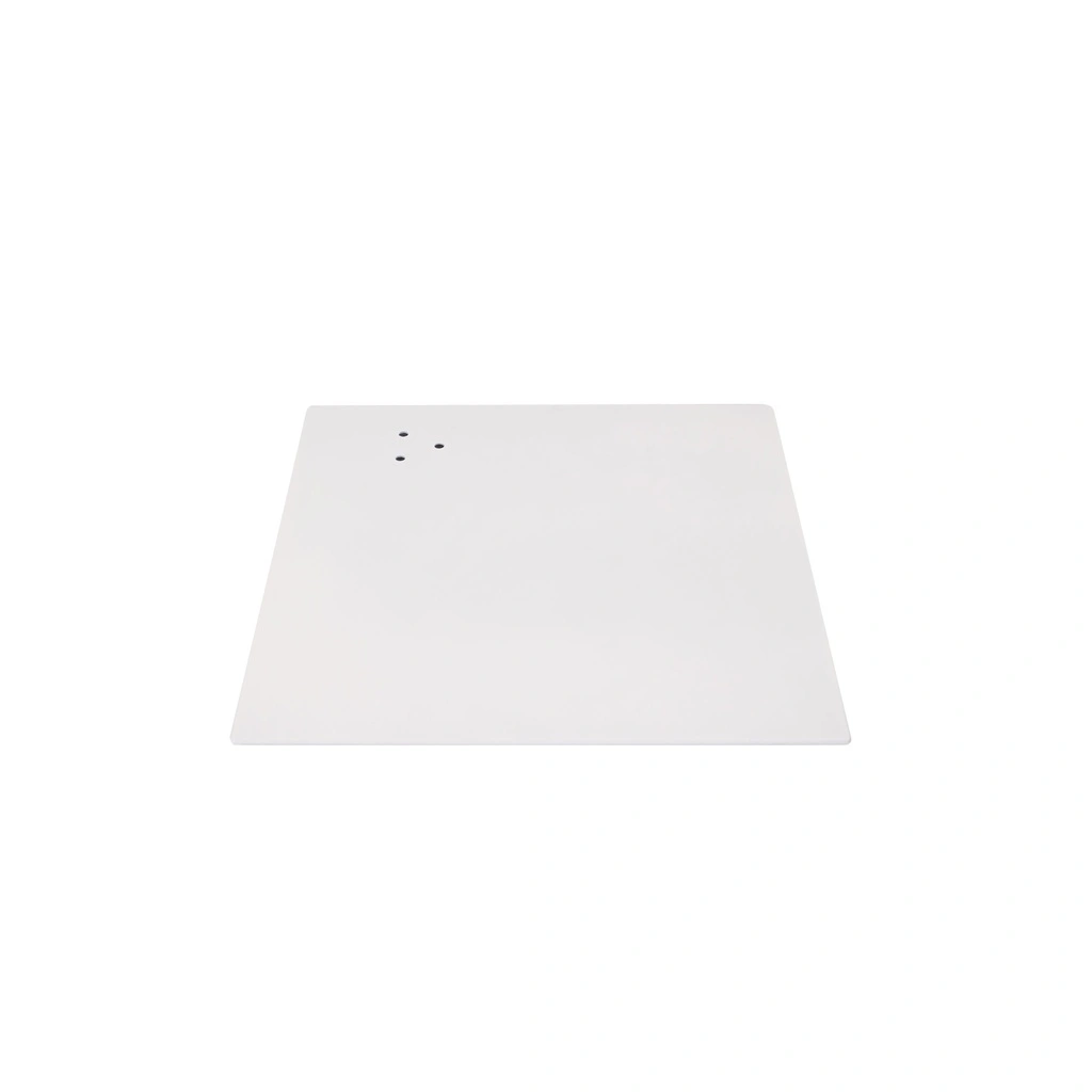 BINK - Square base 30x30 cm, powdercoated white, steel, connector (7x5 cm) included