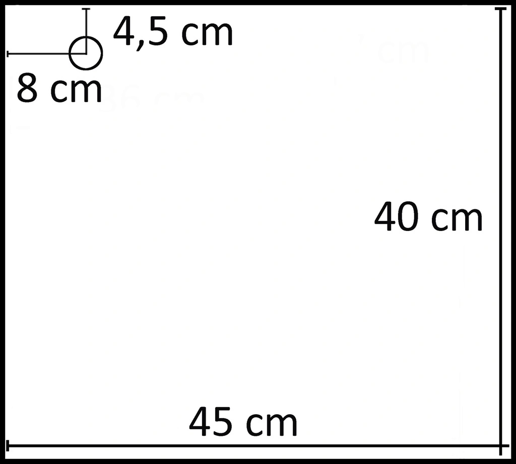 BINK - Rectangular mannequin base 45x40 cm, brushed stainless steel