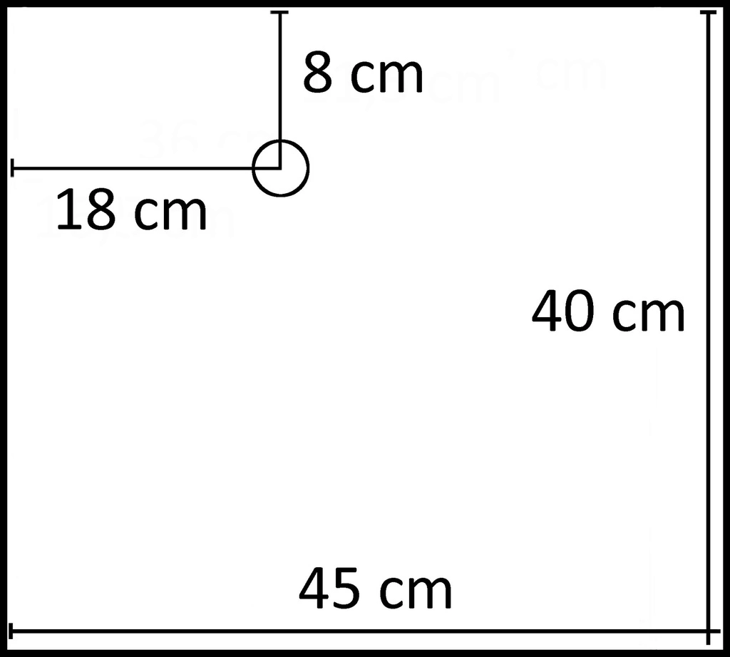 BINK - Rectangular mannequin base 45x40 cm, brushed stainless steel