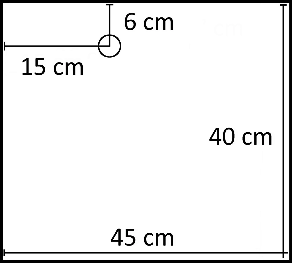 BINK - Rectangular mannequin base 45x40 cm, brushed stainless steel