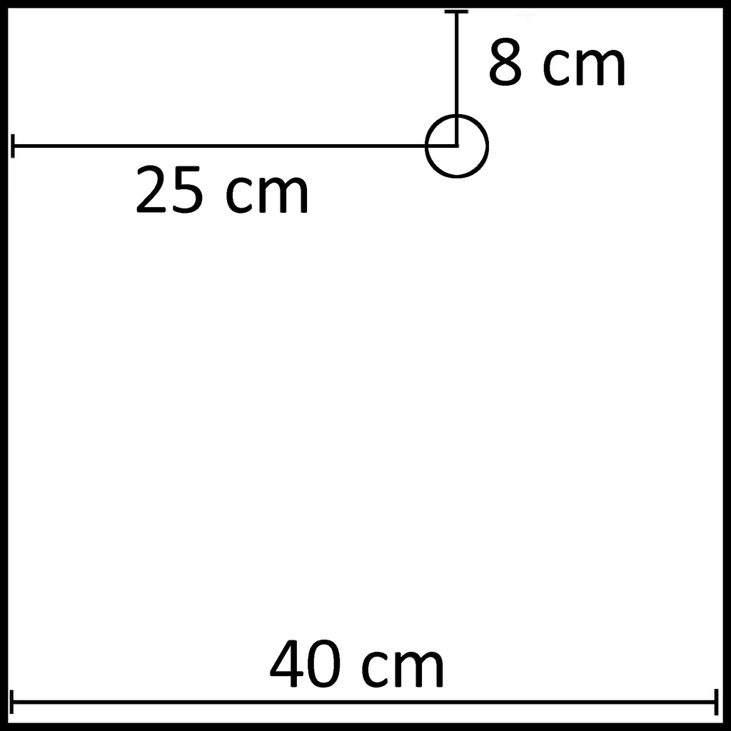 BINK - Square mannequin base 40x40 cm, brushed stainless steel