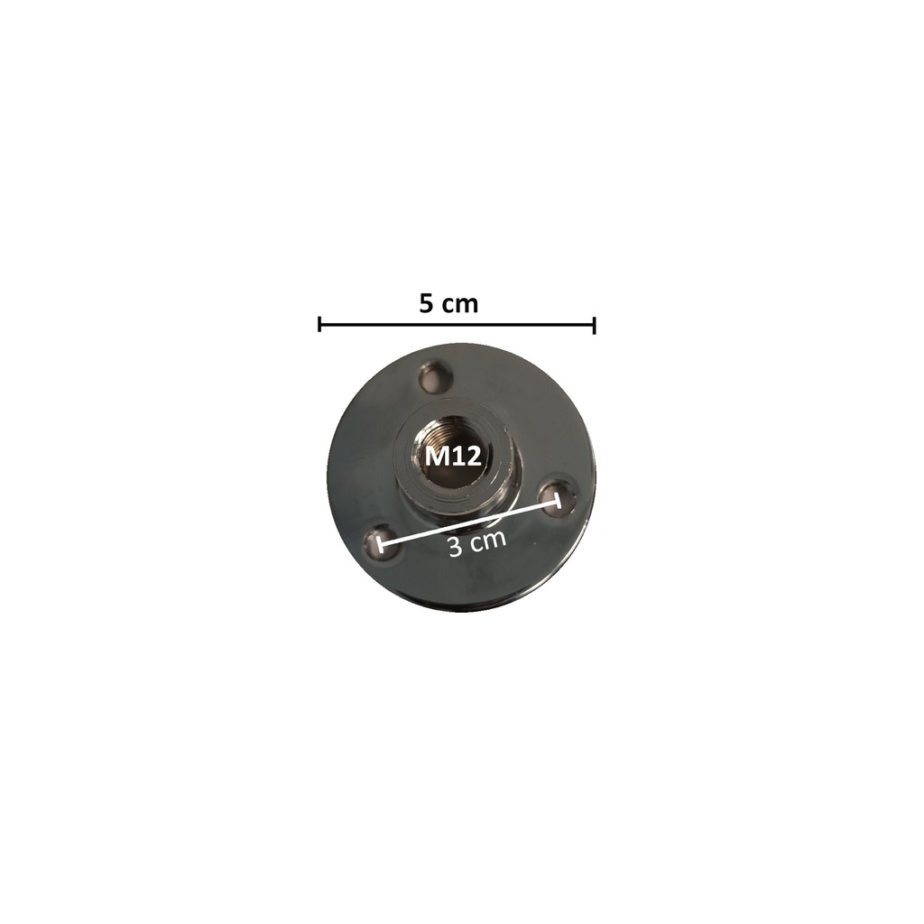 Connector voor voetplaat, chroom