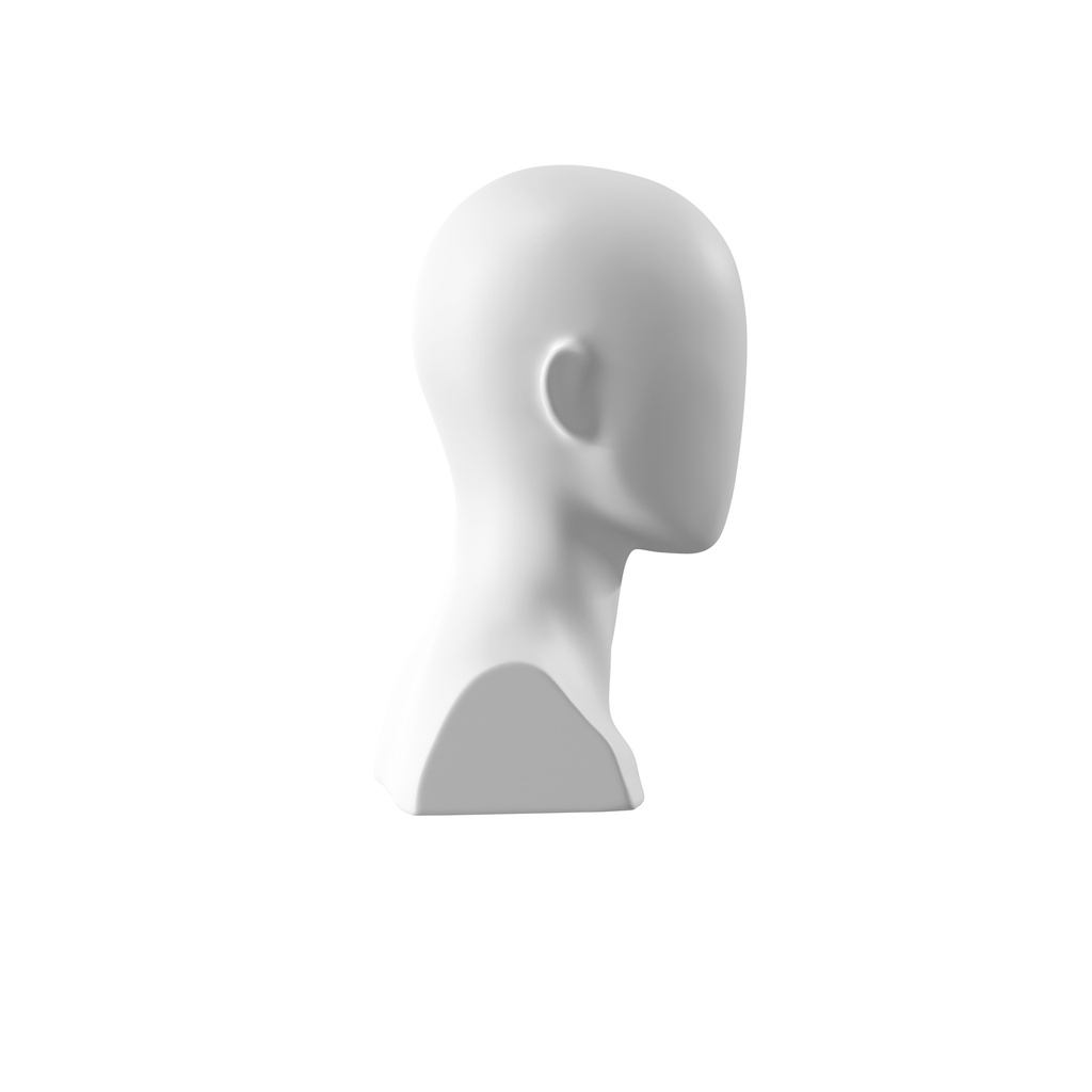 BINK - Display with abstract woman's egghead for accessories, white matt