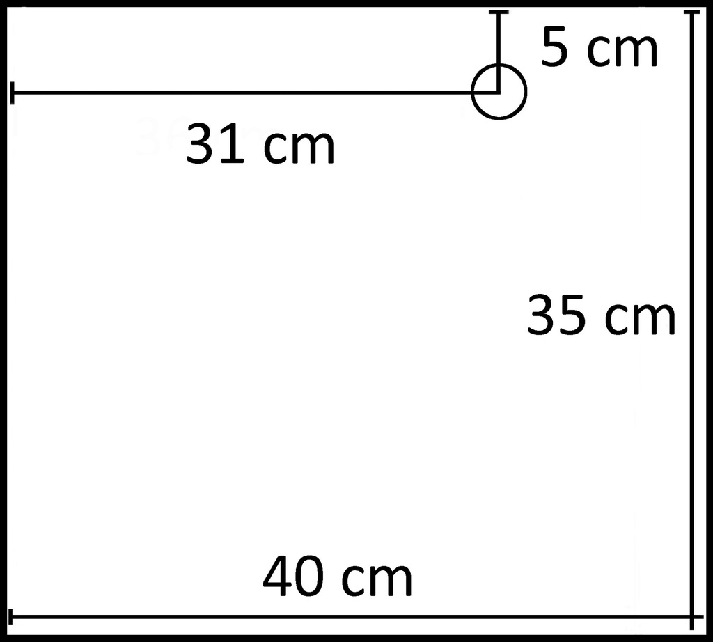BINK - Rectangular mannequin base 40x35 cm, brushed stainless steel