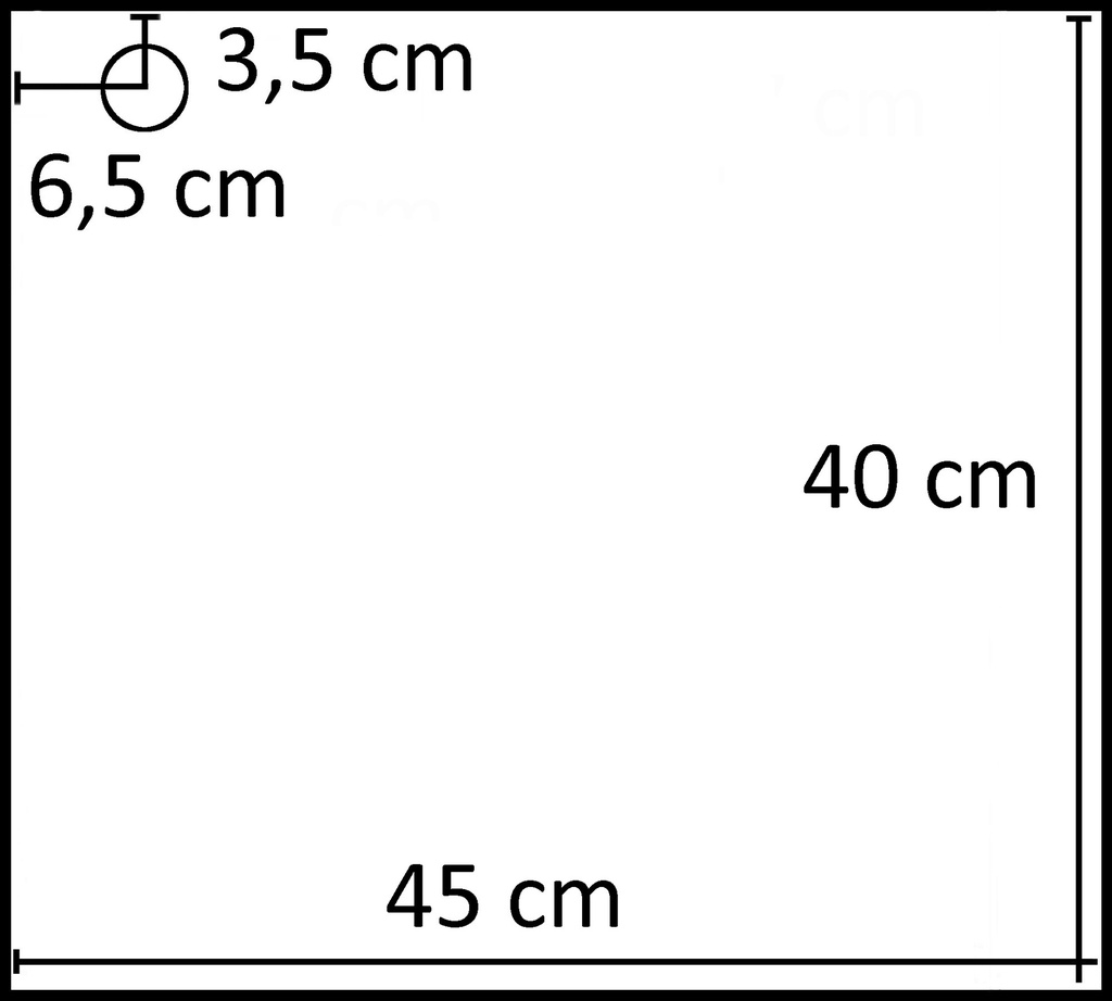 BINK - Rectangular mannequin base 45x40 cm, brushed stainless steel