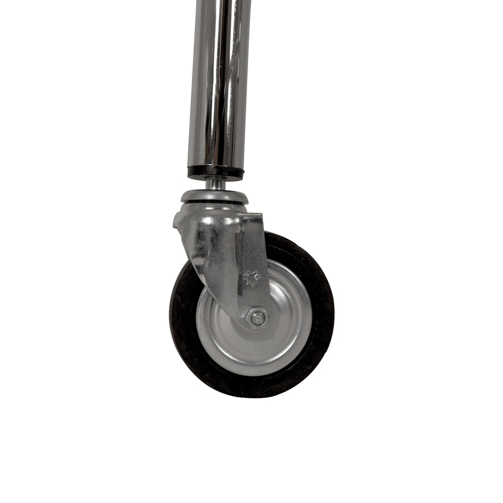 BINK - Rolling garment rack with wheels, 140cm, height adjustable, chrome