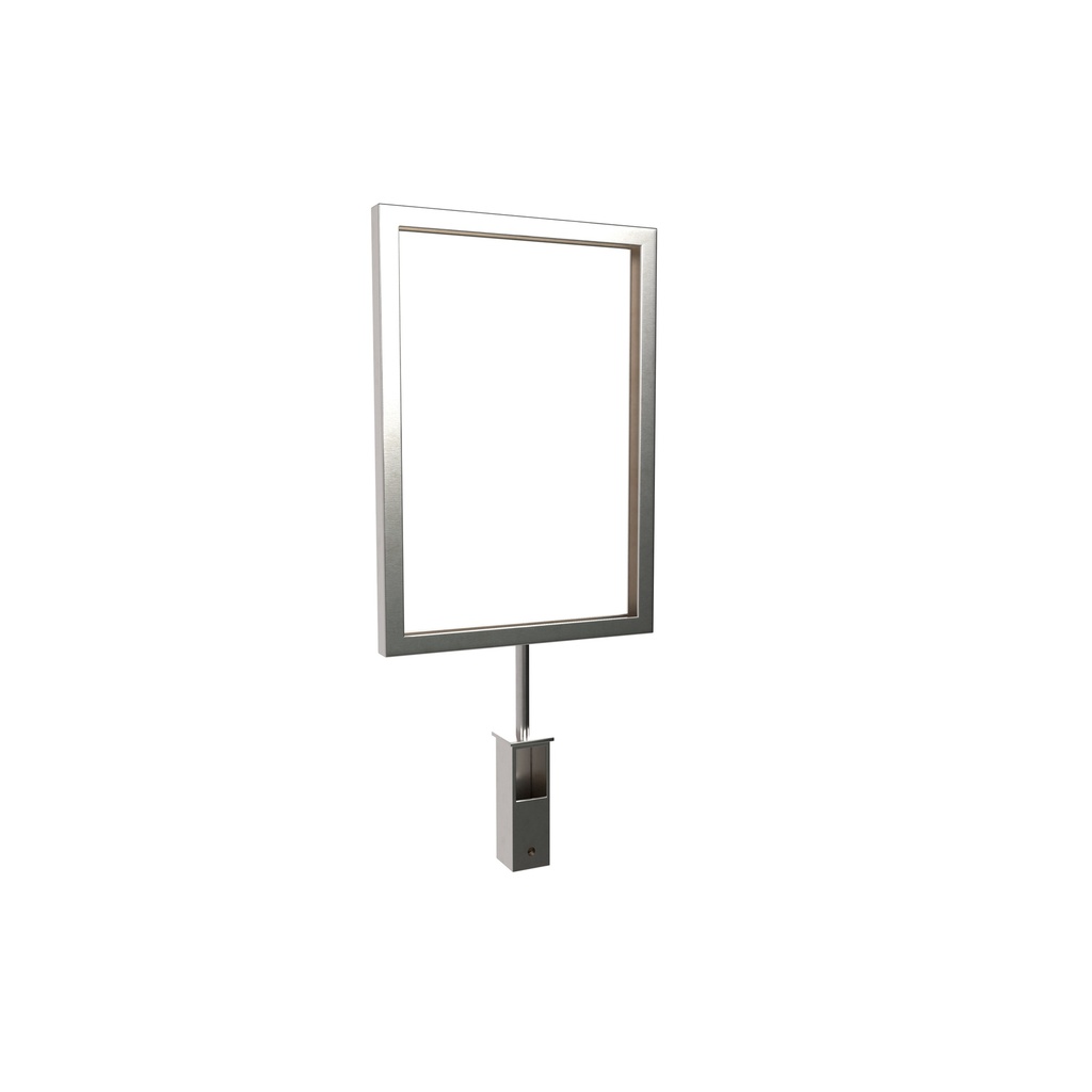 BINK - Info display, A5, for smart clothing rack, brushed steel