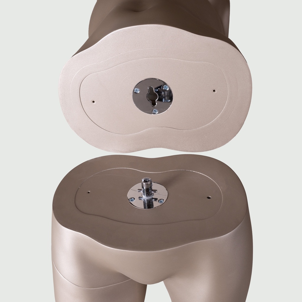 BINK - Underwear mannequin, female, D-cup, bronze metallic skin color mat, standing pose 13D