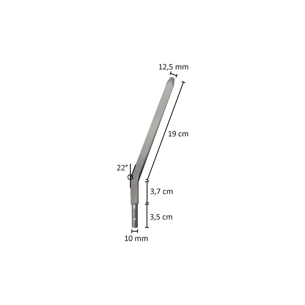 BINK - Calfpin in brushed steel WO-CALF006_N