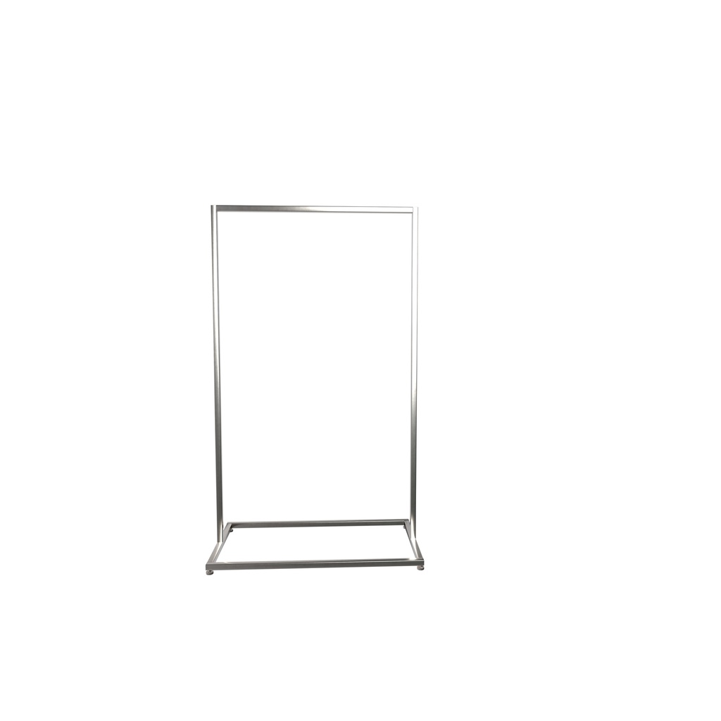 BINK - Heavy duty clothing rack, short model, square metal tube, brushed steel