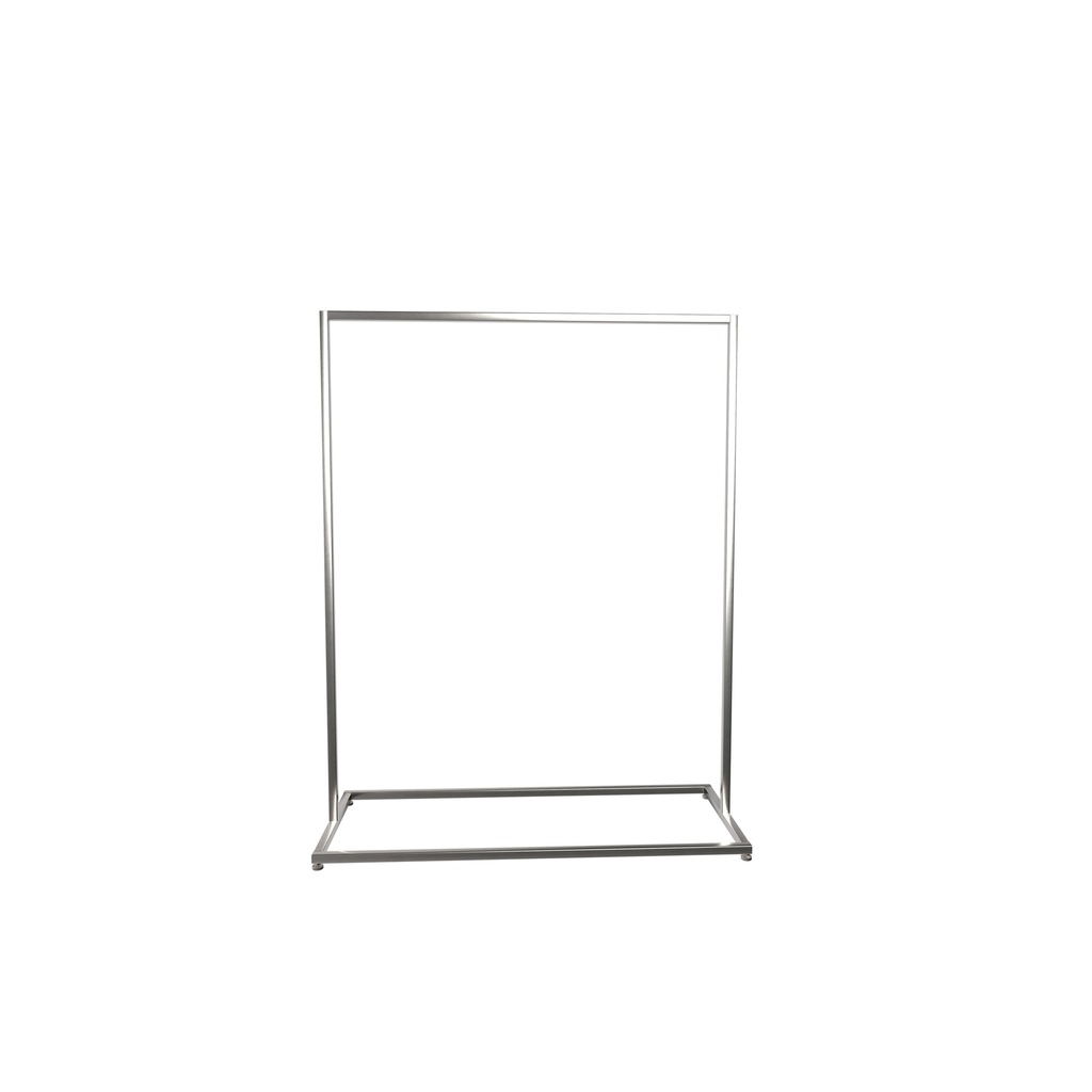 BINK - Heavy duty clothing rack, wide model, square metal tube, brushed steel