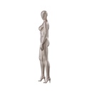 Paspop lingerie dame, D-cup, metallic huidskleur, staande pose 13D