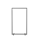 Verstelbaar kledingrek met ronde buizen, 90cm breed, zwart mat