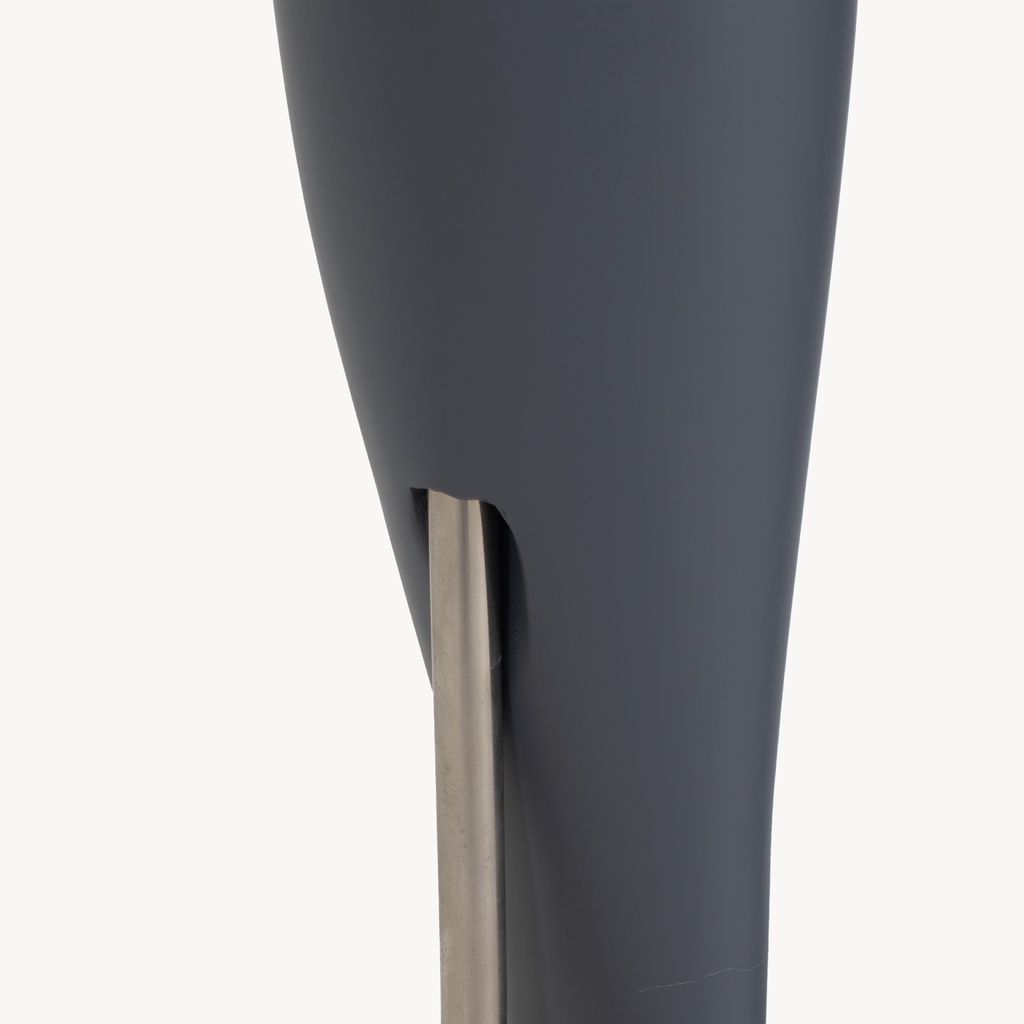 BINK - Male mannequin, covered in fabric, gray, with wooden arms, metal base