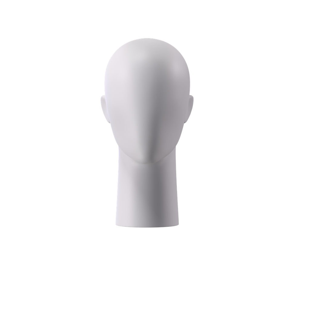BINK - Female sport egg head display, grey, abstract, pose 201