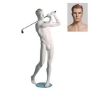 Maniquí masculino de escaparate cabello esculpido, todo deporte