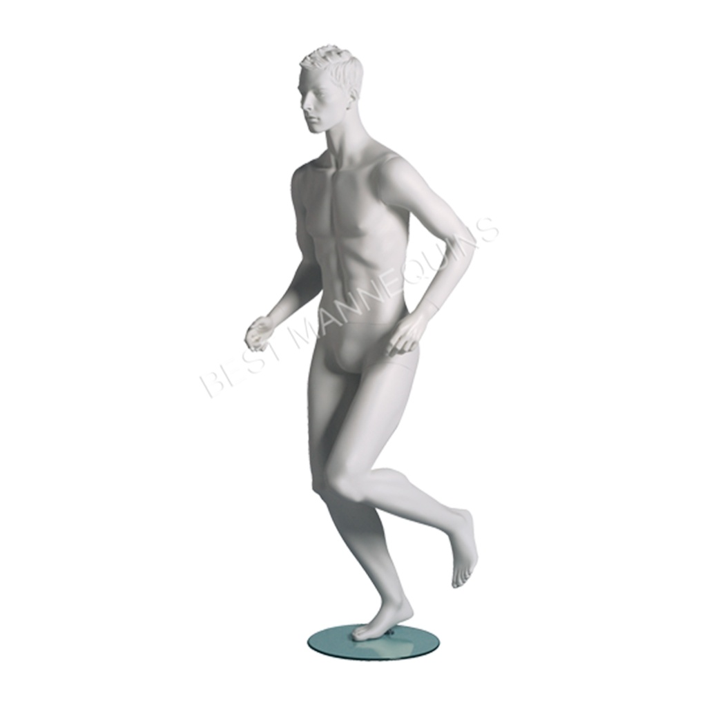 BINK - Maniquí masculino de escaparate cabello esculpido, todo deporte