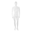 Maniquí de hombre, cabeza abstracta, blanco brillante