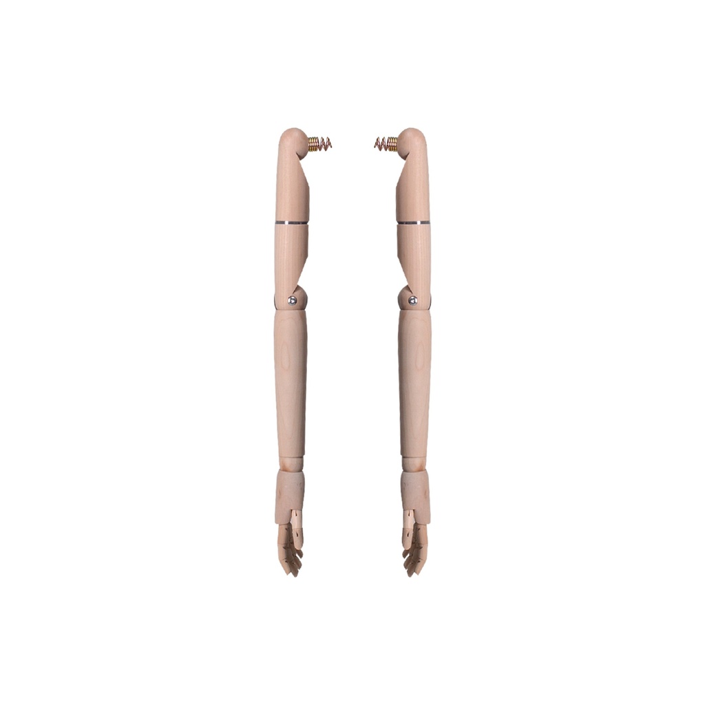 BINK - Paire de bras en bois réglables pour torso couture, enfant, 12 ans, bois masif naturel