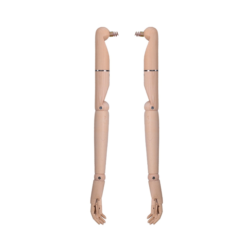 BINK - Paar verstellbare Herrenarme aus Holz für Schneiderbüste Couture.