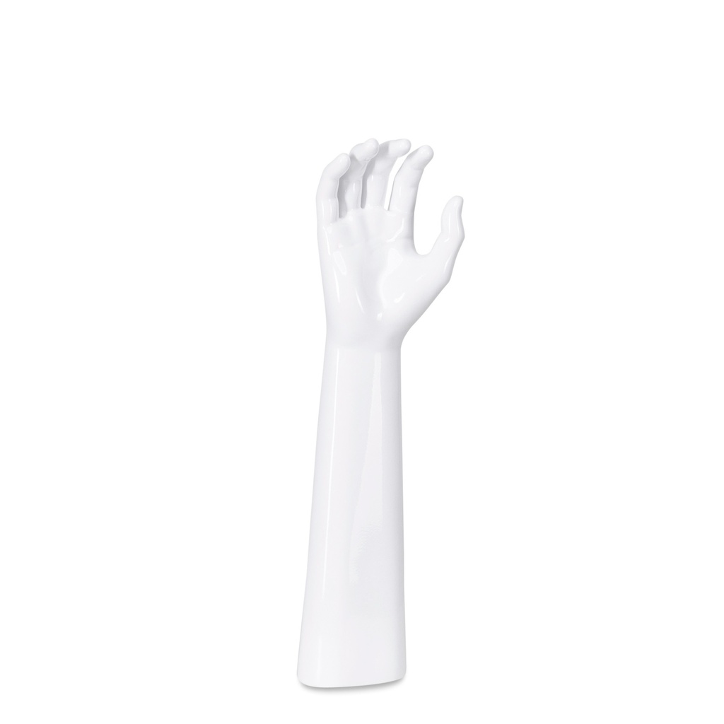 BINK - Plastic male hand, PVC, sprayed white glossy
