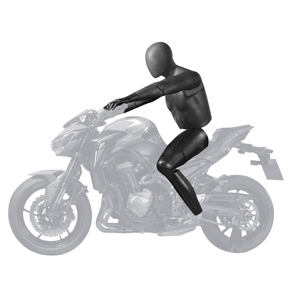 BINK - Male flexible mannequin, black, motorbike