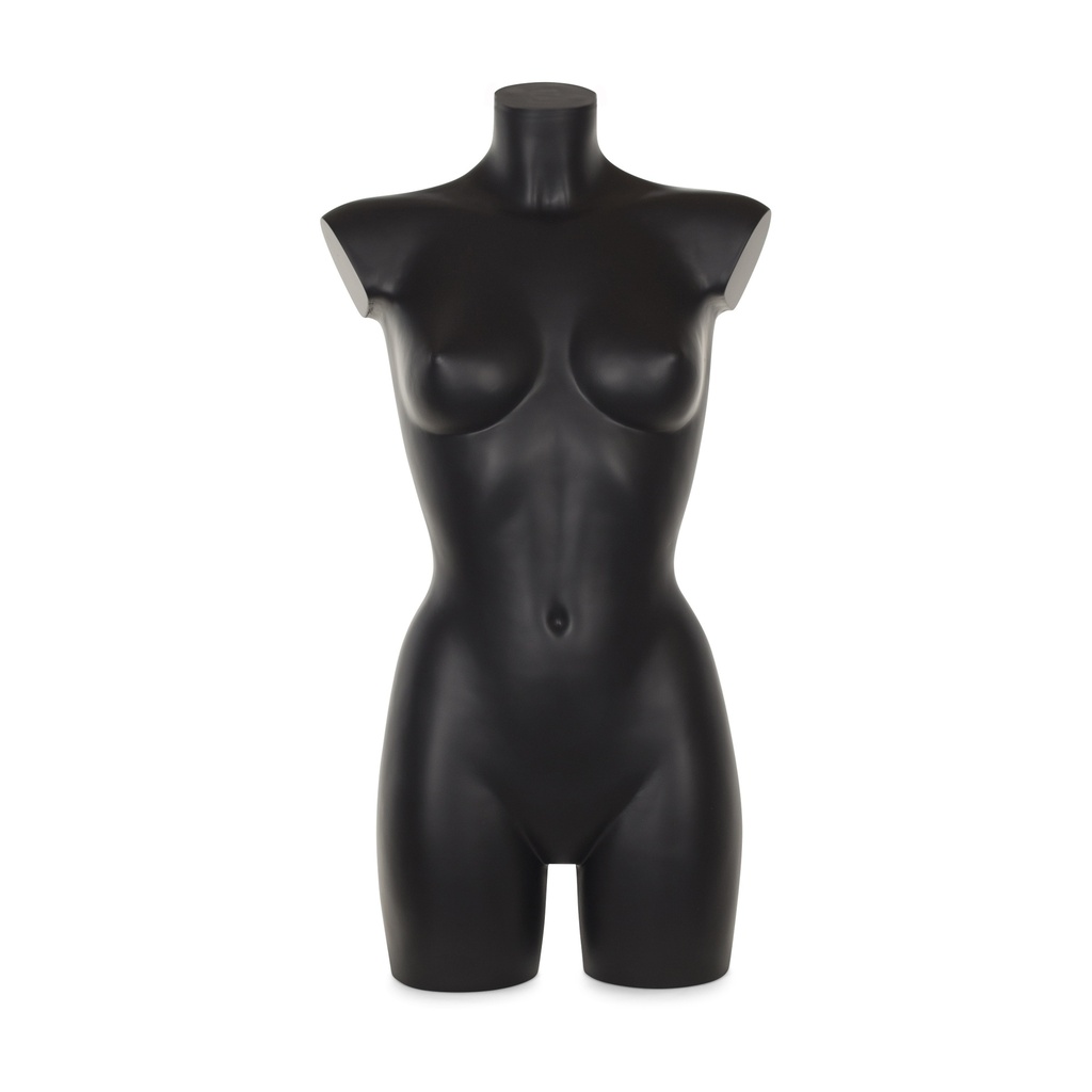 BINK - Torso femenino de plástico, copa B, plástico blanco reciclable, con conexión trasera, postura 2005DB_BL.