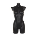 Torso femenino de plástico, copa B, plástico blanco reciclable, con conexión trasera, postura 2005DB_BL.