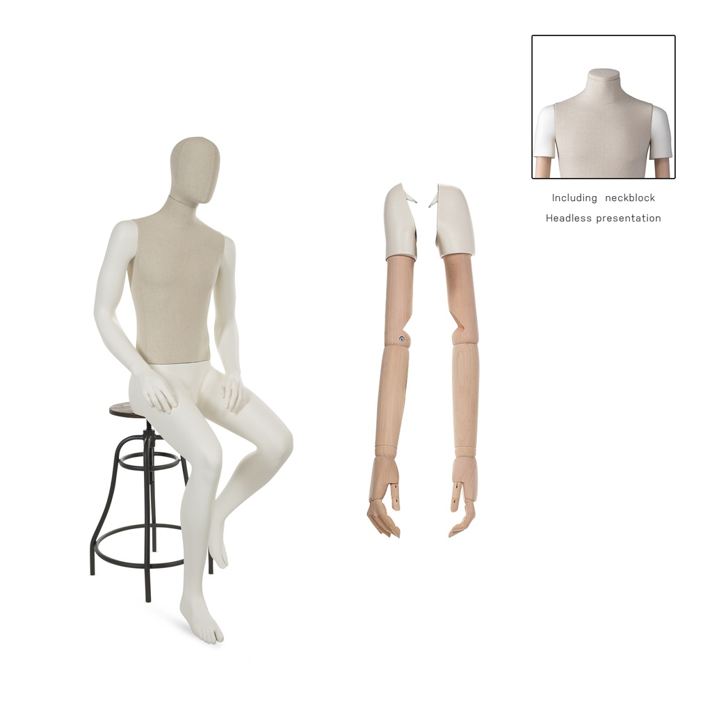 BINK - Sitting abstract male window mannequin,Mix & Match