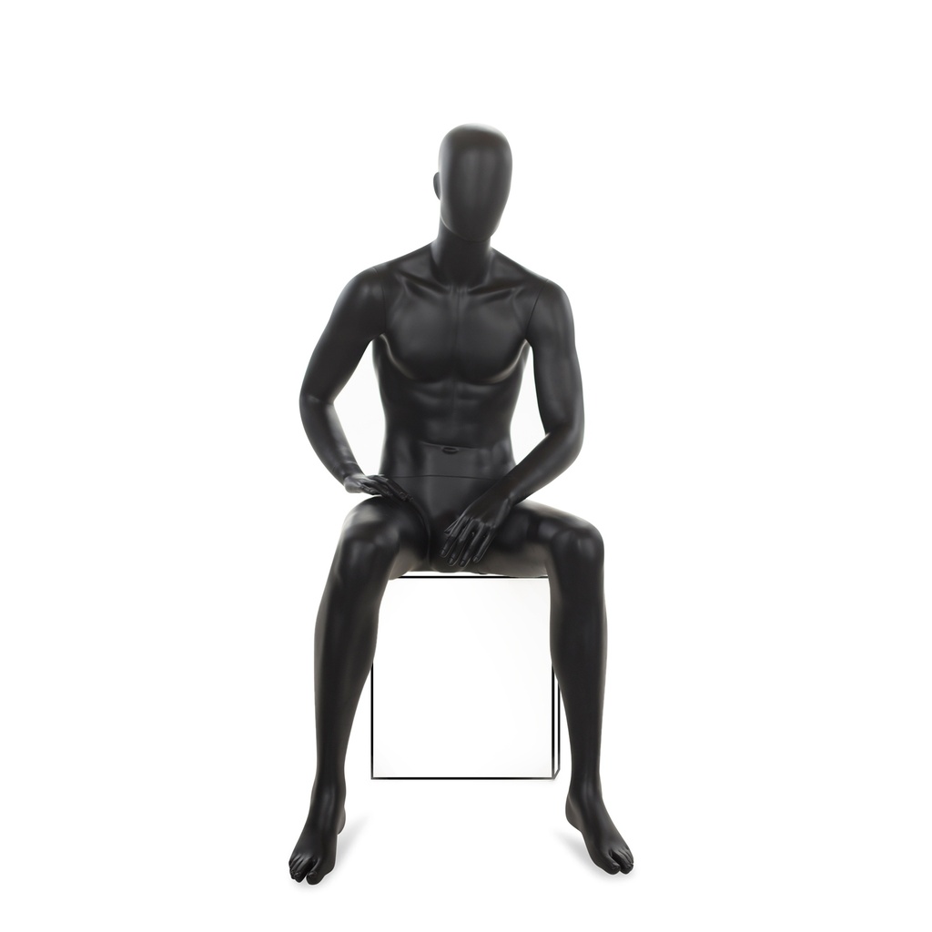 BINK - Zwarte heren mannequin, met abstract hoofd, pose 23