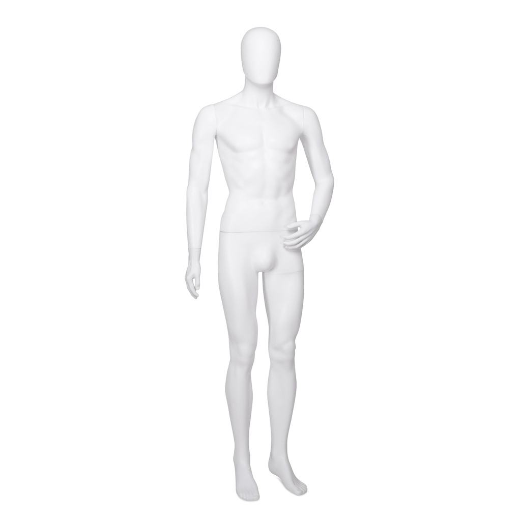BINK - Cheap mannequin, male, detachable head, white mat colour, standing pose 05