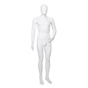 Cheap mannequin, male, detachable head, white mat colour, standing pose 05