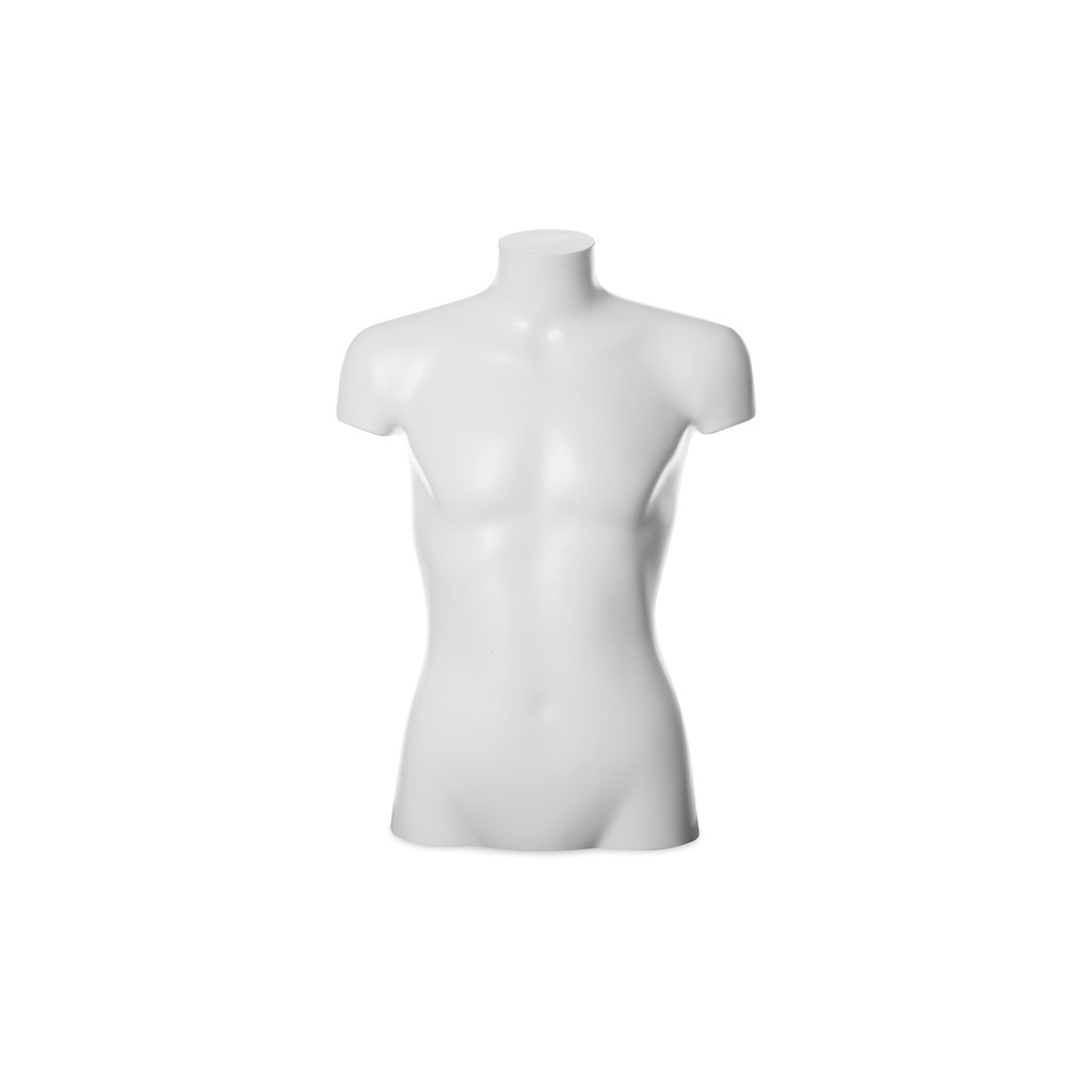 BINK - Plastic mannequin bust, child, 12 years, lenght up to scrotch, white recyclable plastic, pose 2030CE_WH