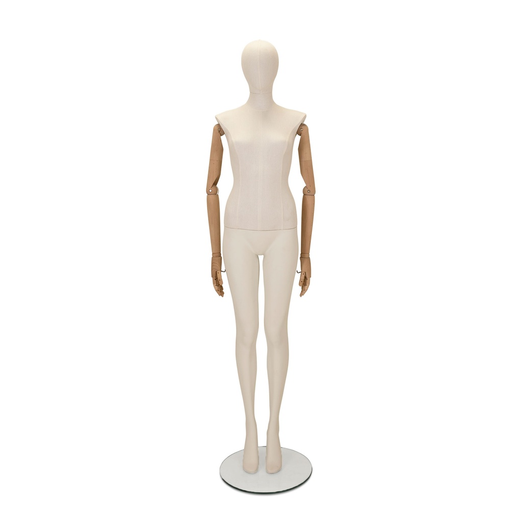 BINK - Female mannequin with wooden arms, white