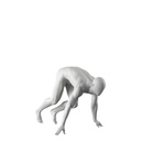 Start to run sport mannequin, male, grey, abstract head, pose 303