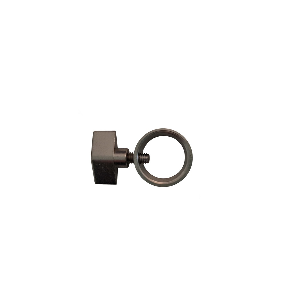 Ring as additional fastening of the bust on a stand, brushed stainless steel